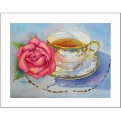 Teacup Notes - by Creston Artist Laura Leeder  "Ethel's Teacup"
